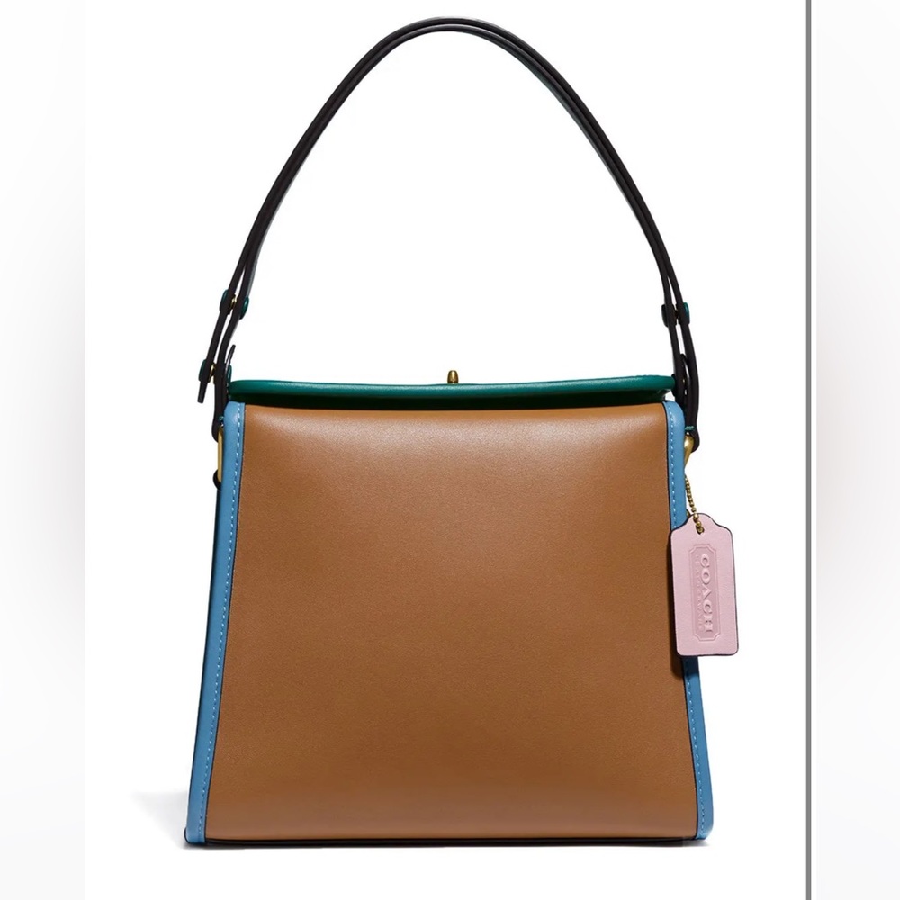 Coach Colorblock Turnlock Shoulder Bag - Picture 4 of 8